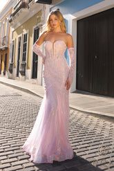 Nox Anabel D-1263 Sequined Mermaid Prom Gown