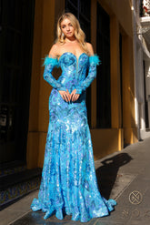 Nox Anabel D-1269 Formal Sequined Prom Gown