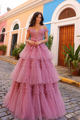 Nox Anabel E-1293 Layered Tulle Prom Gown