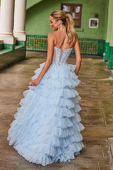 Nox Anabel R-1688 Tulle Layered Prom Gown