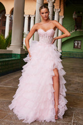 Nox Anabel R-1688 Tulle Layered Prom Gown
