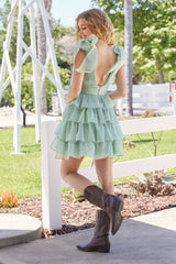 Nox Anabel 133-T Short Chiffon Formal Prom or Homecoming Dress