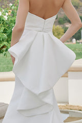 Nox Anabel JW1044 Minimalist Classic Satin Mermaid Bridal Gown