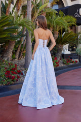 Nox Anabel T1913 Long Jacquard Floral Pattern Prom Or Ball Gown