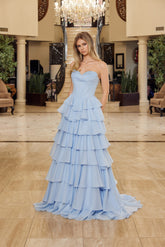 Nox Anabel Y1806 Multi-layered Prom Ball Gown Sequined