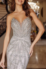 Nox Anabel C1833 Fully Beaded Prom Evening Gown Lace-up Back