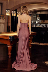 Nox Anabel C1851 Jersey Fitted Halter Prom or Bridesmaid Dress
