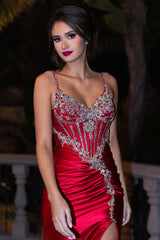 Lenovia 8474 Stretch Sateen Crystal Embellished Prom gown