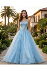Juliet 1049 Satin & Tulle Cinderella Prom or Ball Gown