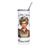 Sassy Stainless Steel Tumbler, 20oz - Vintage Coffee Lover's Travel Mug, Funny Gift for Her, Coffee Cup, Kitchen Decor