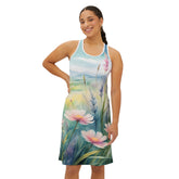 Ralee Fashion Floral Bliss Women's Racerback Dress, Summer Dress, Casual Wear, Beach Vacation Outfit, Boho Chic Clothing, Gift for Her