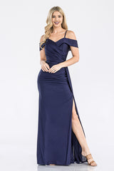 Lenovia 5320 Off The Shoulder Venus Satin Bridesmaid Or Military Ball Dress