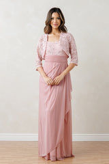 Eva USA 3094 Mothers Formal Gown In Chiffon And Lace, Jacket