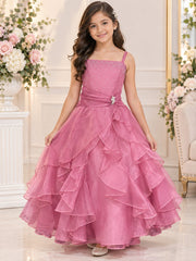 Huncho Kids 734 Girls Organza Flower Girl Or Jr Bridesmaid Gown