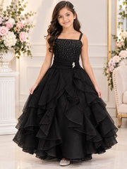 Huncho Kids 734 Girls Organza Flower Girl Or Jr Bridesmaid Gown