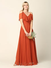 Eva USA 3263-Plus Chiffon Bridesmaids Gown