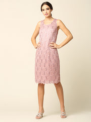 Eva USA 3347 Short Lace Mother of the Bride or Groom Dress