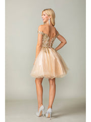 Dancing Queen 3349 Short Sparkle Tulle Homecoming or Prom Dress