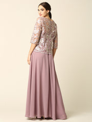 Eva USA 3377 Mother's Formal Gown in Chiffon & Lace