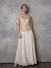 Eva USA 3377 Mother's Formal Gown in Chiffon & Lace