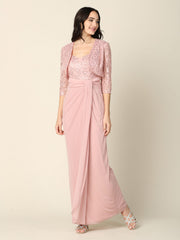 Eva USA 3406 Lace and Chiffon Mother's Gown with Bolero Jacket