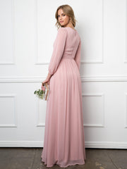 Eva USA 3410 Chiffon Balloon Sleeve Bridesmaids Dress
