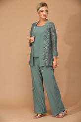 Eva USA 3455 Three Piece Mothers Pant Suit