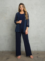 Eva USA 3455 Three Piece Mothers Pant Suit