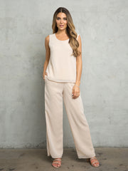 Eva USA 3483 Women's Chiffon and Lace Pant Set 3 Piece