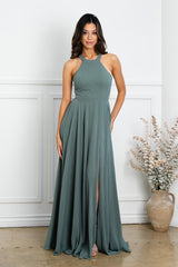 Eva USA 3513 Long Chiffon Bridesmaids Formal Gown