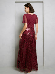 Eva USA EV-3519 Chiffon and Lace Mother of the Bride or Groom Gown