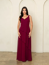 Eva USA 3538 Chiffon Layered Bridesmaid Or Mothers Gown With Poncho