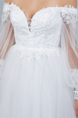 Cinderella Couture 4233 Off-The-Shoulder Lace & Illusion Wedding Gown