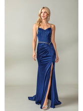 Dancing Queen 4403 Satin Prom Gown With Jeweled Accents