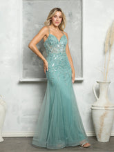 Eva USA 5257 Fit and Flare Lace Tulle Prom Gown