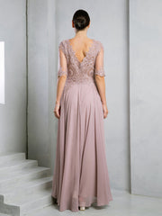 Eva USA 5271 Chiffon and Lace Mothers Formal Gown