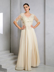 Eva USA 5271 Chiffon and Lace Mothers Formal Gown
