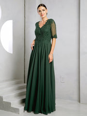 Eva USA 5271 Chiffon and Lace Mothers Formal Gown
