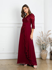 Eva USA 5283 Chiffon and Lace Mothers Gown