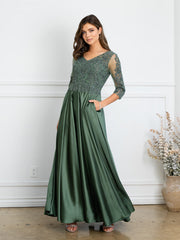 Eva USA 5286 Satin Mother of the Bride or Groom Gown