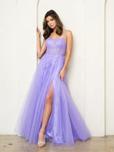 Eva USA 5295 Tulle A-Line Prom Gown With Corset Bodice