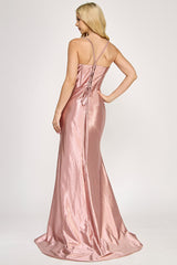 Lenovia 8391 Rhinestone Studded Bridesmaid Dress With Corset Bodice