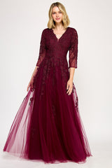 Lenovia 8370 Lace Embroidered Mother's Formal Gown
