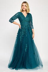 Lenovia 8370 Lace Embroidered Mother's Formal Gown