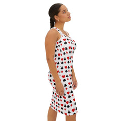 Ralee Fashion Playing Cards Poker Racerback Dress, Summer Dress, Casual Dress, Date Night Outfit, Beachy Dress, Cruise Outfit