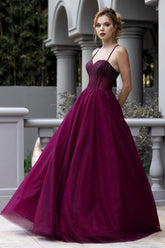 Lenovia 8503 Long Princess Prom Gown With Shimmer Skirt and Corset Bodice