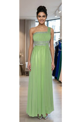 SALE! May Queen 748 Chiffon Goddess Gown in Spearmint Green Size 18