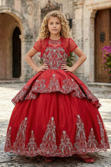 Cinderella Couture Kids 8018 Mini Quinceañera Princess Gown With Removable Skirt