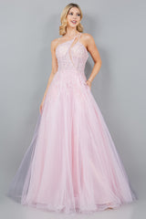 Cinderella Couture 8118J Tulle Prom Gown Beading and Sequins