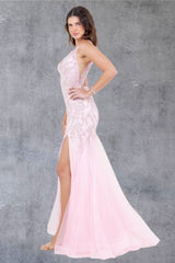 Cinderella Couture 8241J Lace and Tulle Fit and Flare Prom Gown
